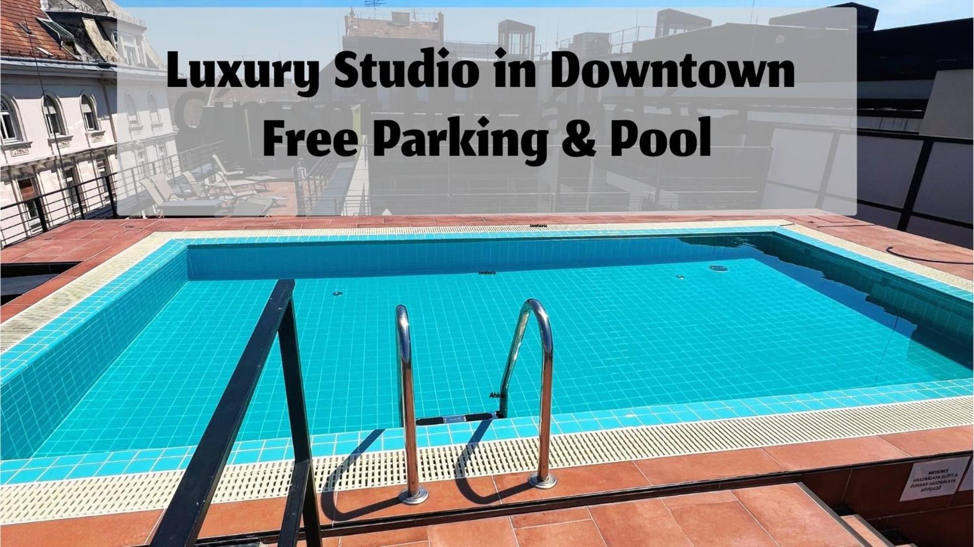 Luxe Central Studio With Pool, Parking & Ac ブダペスト エクステリア 写真